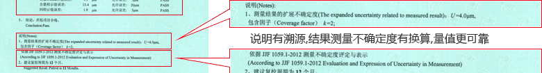 指針百分表CNAS校準證書結果頁3