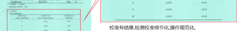 指針測(cè)厚儀CNAS校準(zhǔn)證書結(jié)果頁(yè)2